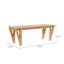Banc de salle à manger en bois d'acacia avec pieds en forme de V 53,25 po Lillian-129745396