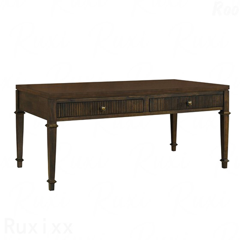 Fluted 2-Drawer Coffee Table