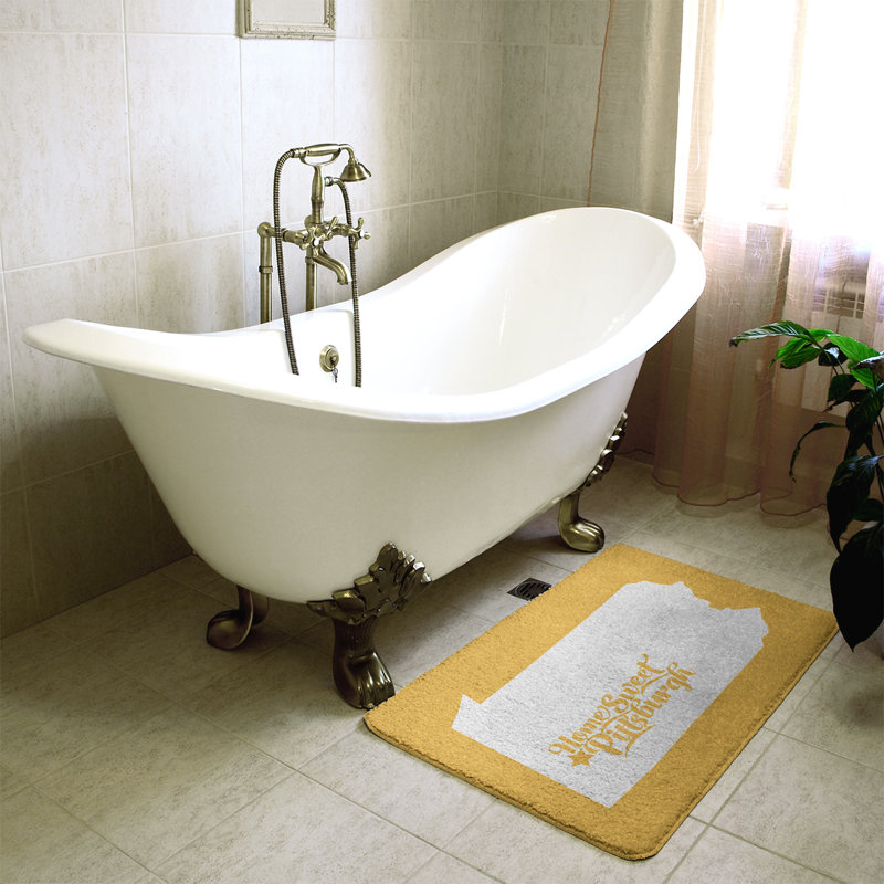 Tapis pour salle de bain pittsburgh pennsylvanie, l 21 po x L 34 po, Jaune