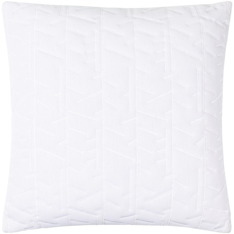 Coussin en coton, 18 po x 18 po, Housse de coussin seulement - sans coussin, Blanc
