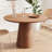 Wooden circular dining table-817645412