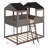Wood Bunk Bed With Roof, Window, Guardrail-1321897799