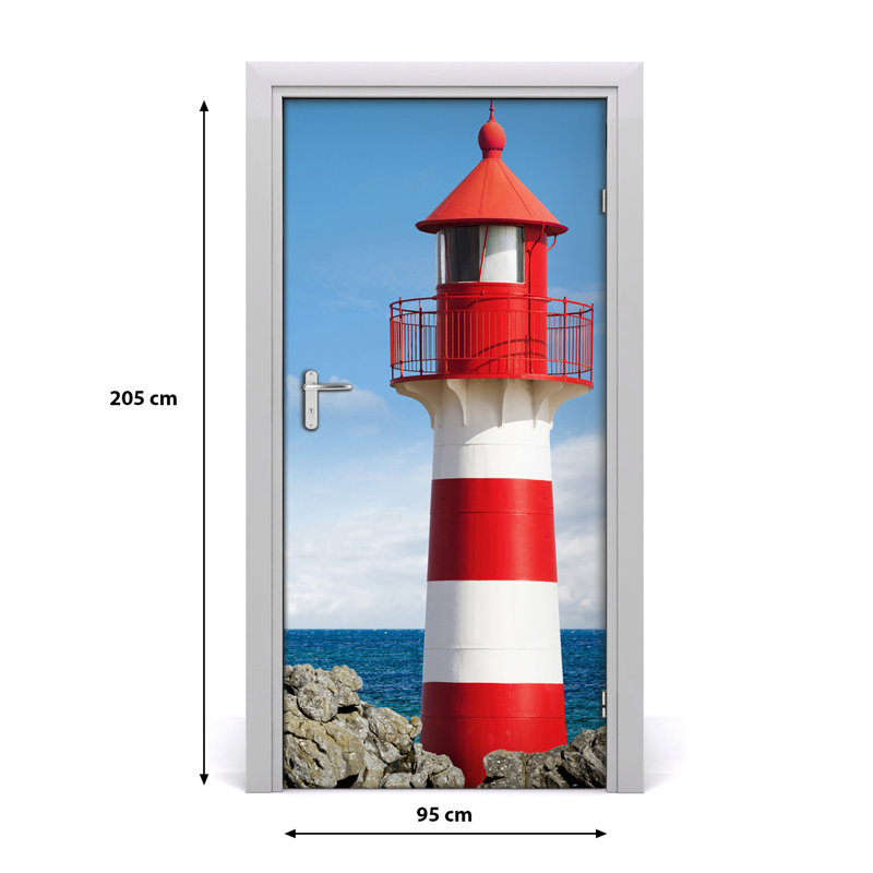 Lighthouse Door Decal, 205cm H x 95cm W