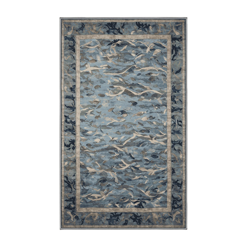 Tapis gris soyeux et moelleux, Rectangle de 5 pi x 8 pi