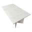Table de salle à manger extensible pour 6-10, grande table de cuisine rectangulaire moderne en bois imitation marbre blanc