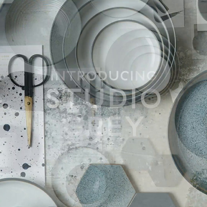 Denby Studio Grey Ceramic Round Serving Bowl