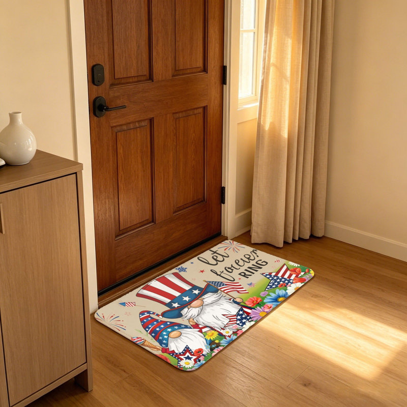 Tapis de bienvenue Patriotic Gnome Let Freedom