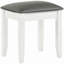 Tabouret de coiffeuse brillant avec assise rembourrée