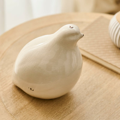 Handmade Ceramic / Porcelain Bird Figurine / Sculpture Decorative Object