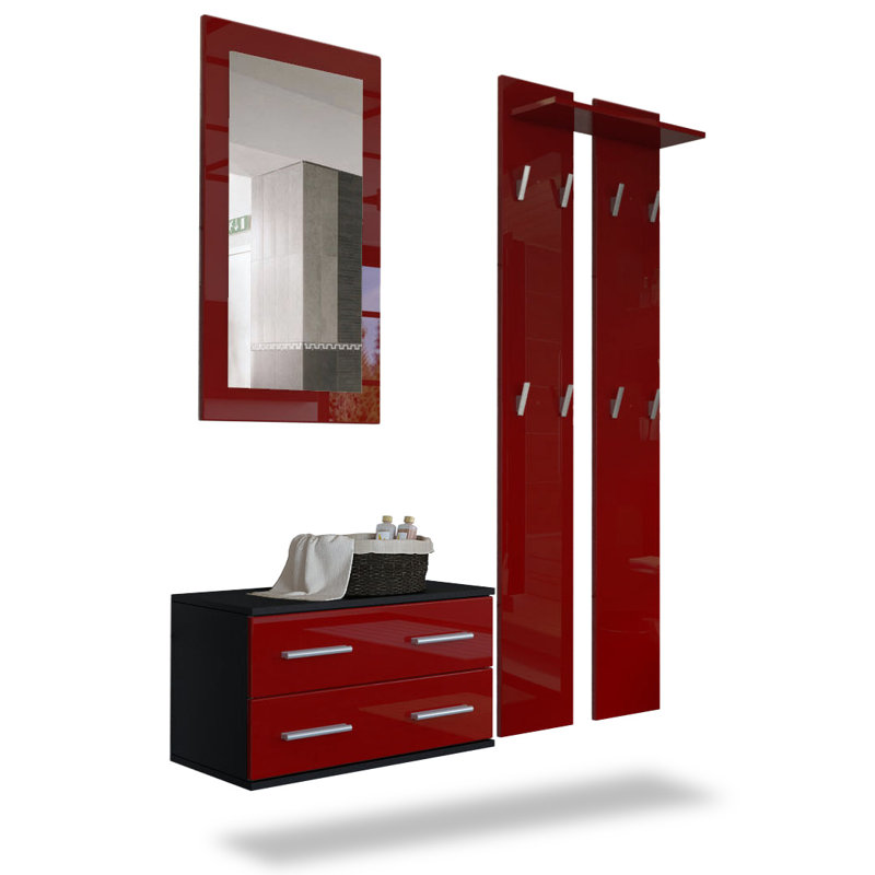 Janney Hall Tree, Burgundy/Black (Matt)