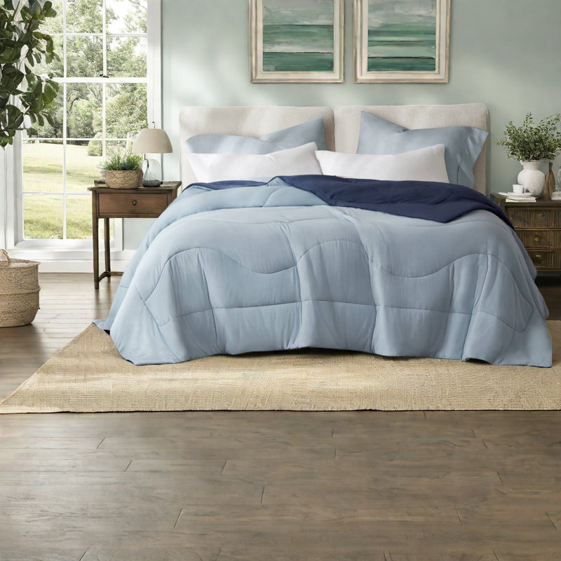 Cooling Nylon Bedding Sets, Reversible Comforter, Year-round Elegance