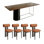 Minekazu 4 - Person Solid Wood Top Trestle Base Dining Set