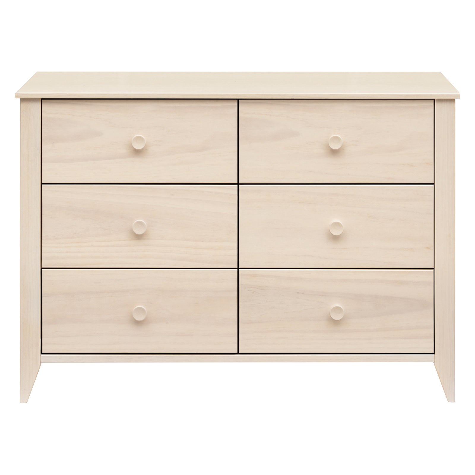 Sprout 6 Drawer 19.75" Double Dresser, Washed Natural
