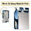 White And Blue Symmetrical Damask - Damask Mirror Wall Decor-1875682931