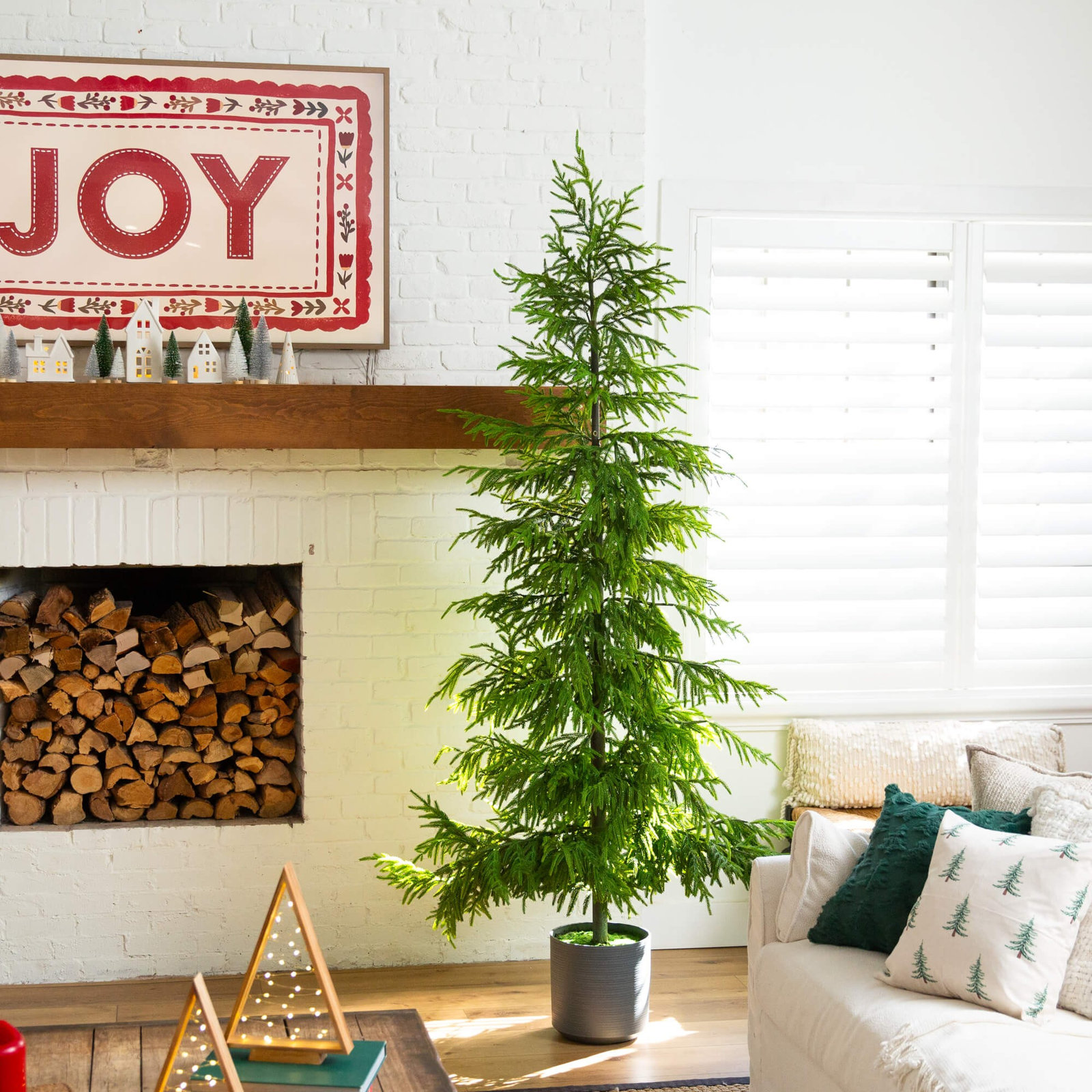 Pine Christmas Tree, 8" H x 48" W x 11" D