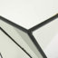 Table d'appoint géométrique à miroir, argent, design durable et transparent, moderne, chic, idéale pour la chambre à coucher, le bureau et le salon 13,75 po x l 13,75 po x H 25,6 po