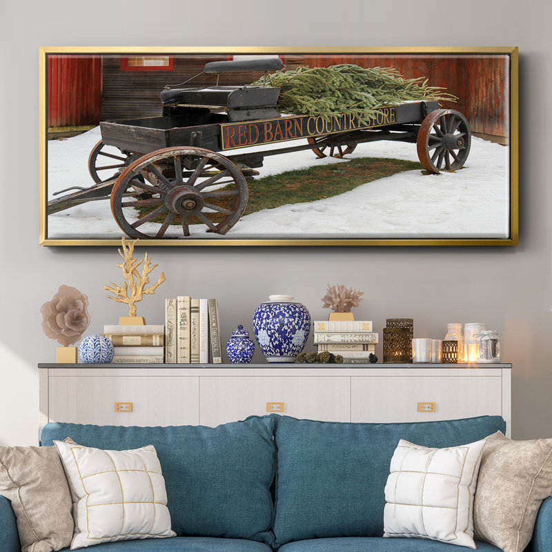 Country Store Wagon - Toile avec cadre, H 12 po x l 30 po