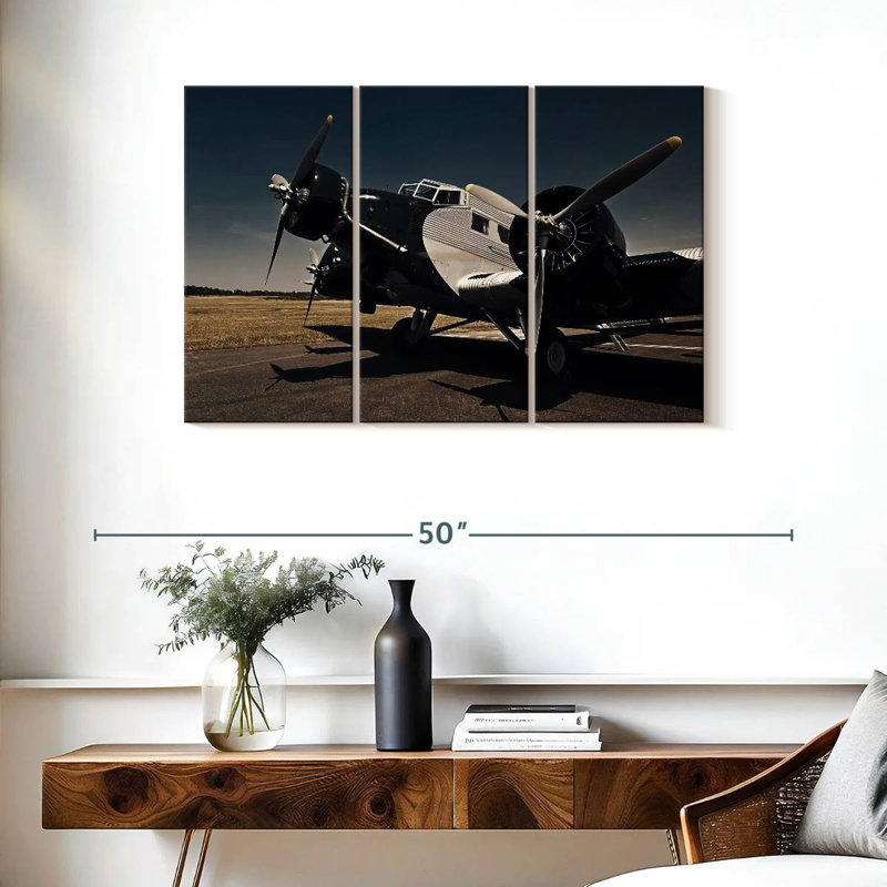 Avion Junkers Ju 52, H 24 po x l 38 po
