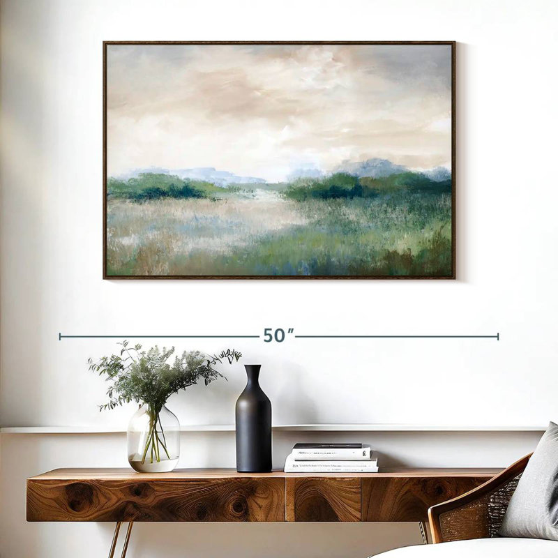Calmer Vista, Cadre flottant noyer, 40 po x 27 po