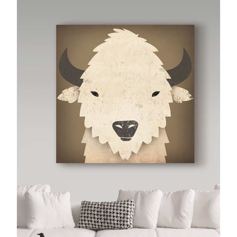 « buffalo i », art sur toile, H 35 po x l 35 po x P 2 po