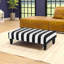 Idiaquez 120cm Wide Velvet Rectangle Striped Cocktail Ottoman