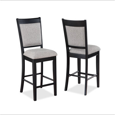 Tabouret de bar 2 pièces noir