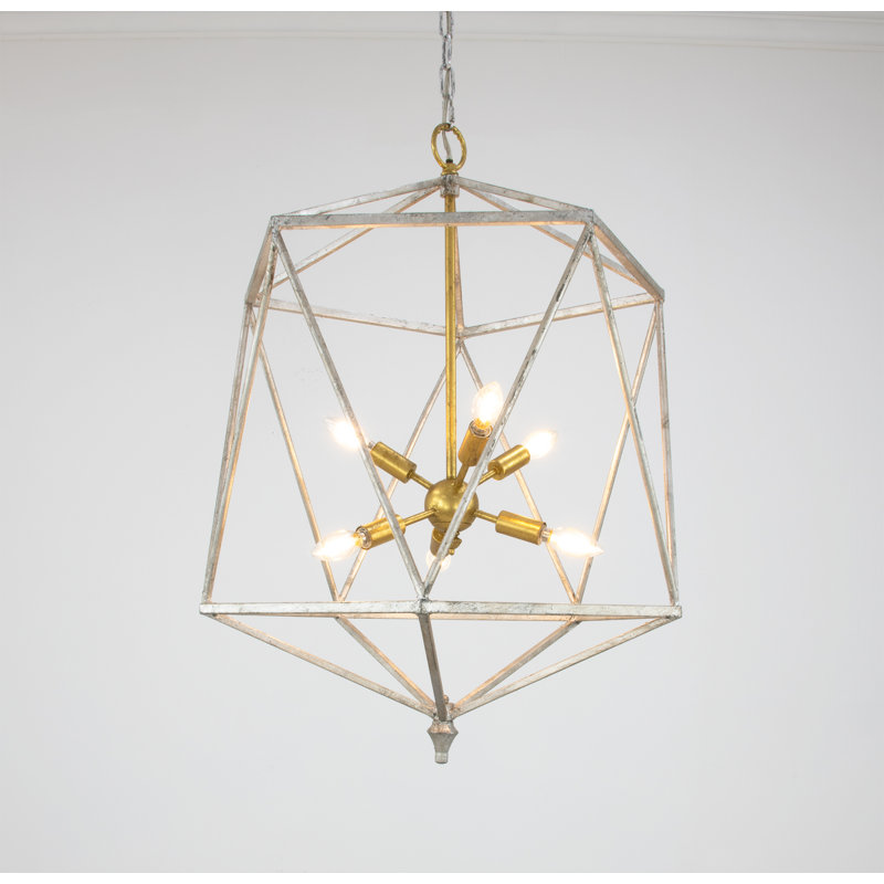 Victor 6 - Light Chandelier, Silver