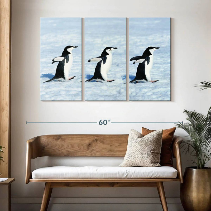 Winter Penguins, 32" H x 50" W