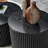 Roman Column Nesting Coffee Tables, 2-Piece Set with Built-in Storage, Black Grain Finish-1091432780