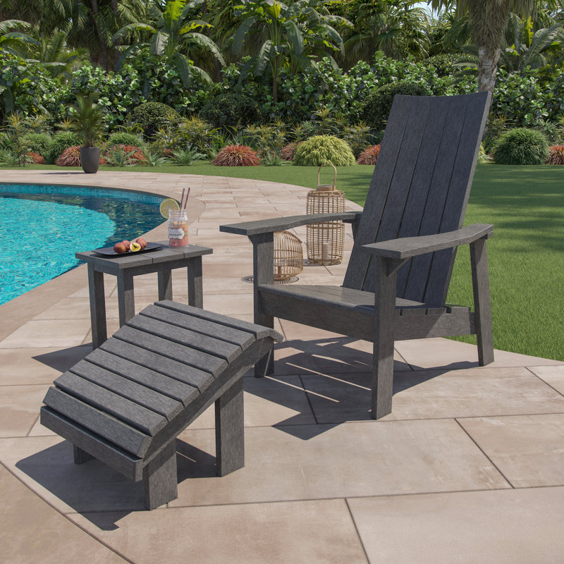 Shay Outdoor Ottoman, Graystone