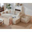 Canapé modulaire 104 po avec méridienne en U et poches latérales, conception modulaire moderne, assise profonde, canapé rembourré pour salon / chambre à coucher, sans assemblage requis (tissu moelleux), gris, droite-440585138-440585140