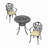 3-Piece Set Of Cast Aluminum Patio Furniture With Cushions-167469723