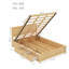 Lit plateforme double en bois avec rangement inférieur et 2 tiroirs-2085104381