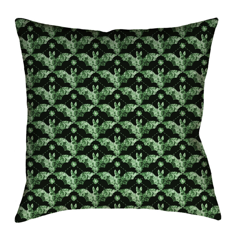 Housse de coussin Katelyn Elizabeth, 14 po x 14 po, Sergé de coton, Vert