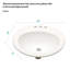 Lavabo de salle de bain encastré en céramique blanc 20 X 18 - Moderne, élégant, teint pour divers endroits, teinture 20 po x 18 po - différents espaces