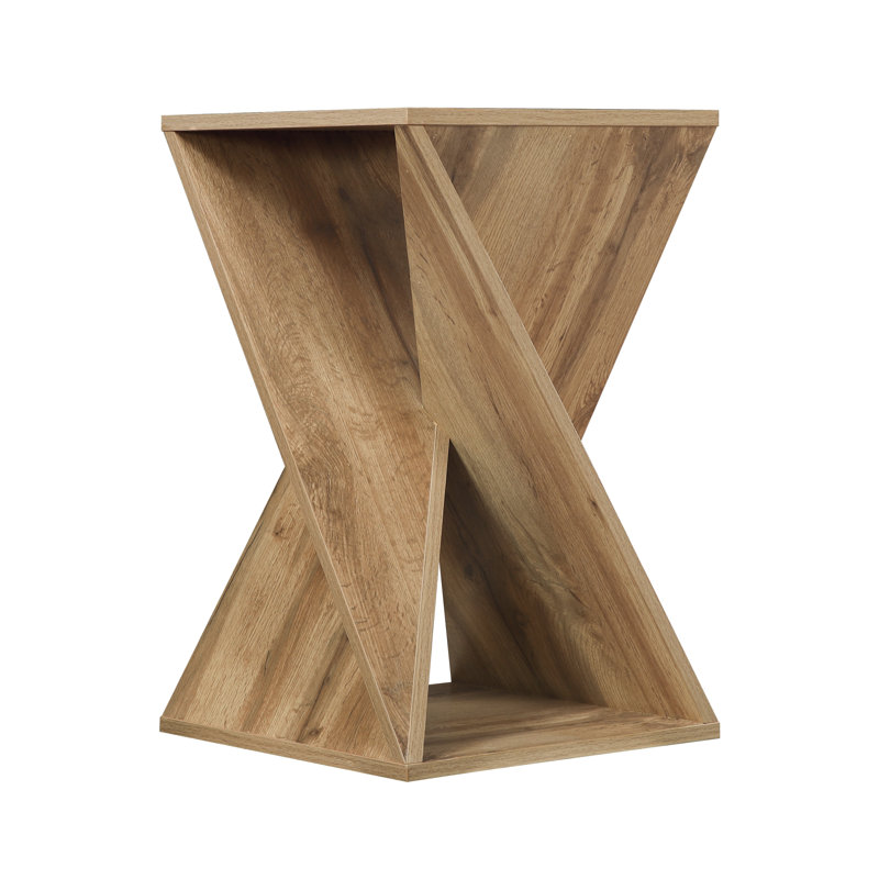 Caelah End Table, Natural Wood/Tan