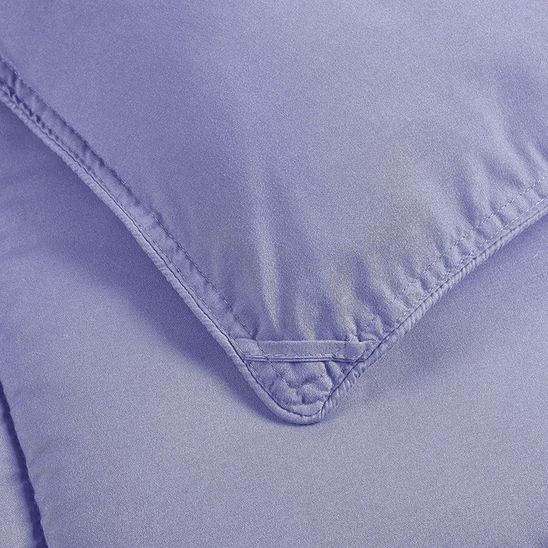 Ultra-Soft All Season Down Alternative Comforter Set, Twin Comforter + 1 Standard Sham, Lavender
