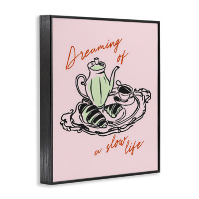Giclée sur plateau de thé Slow Life, design par The Prints Vibe