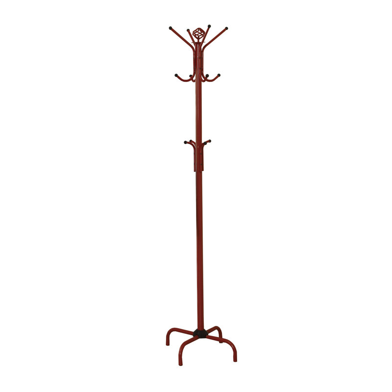 Annadale Freestanding Coat Rack, Red