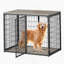 Meuble cage pour chien de 47 po avec 3 portes, pour grands et moyens chiens.-1372211662