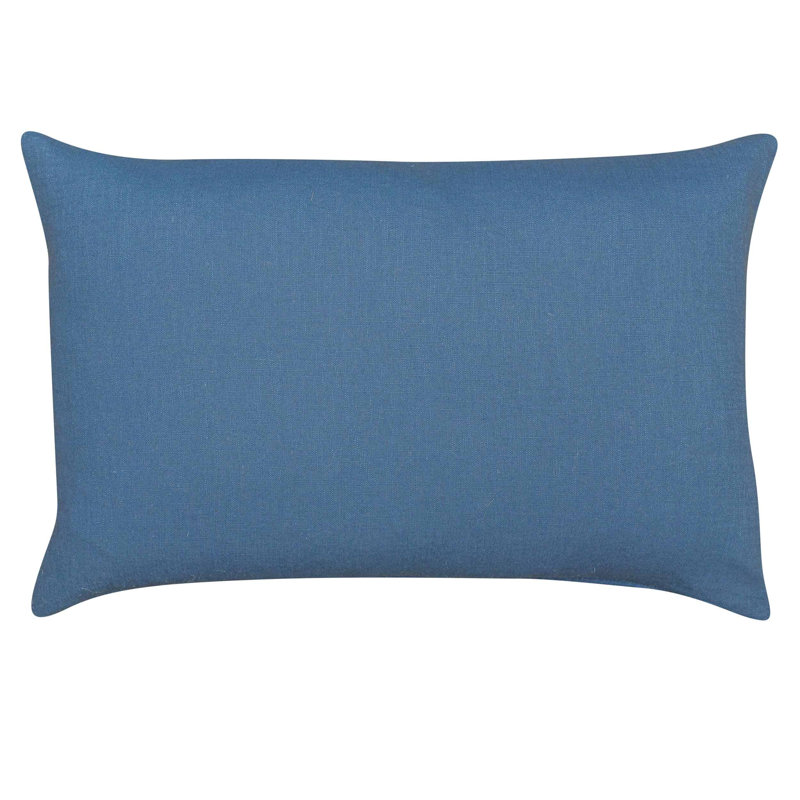 100% Linen Cushion Cover in Denim Blue, 58x38cm, Cover only