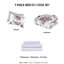 Grand édredon et drap - 100% lit taupe à motif floral avec draps mauve-118739998