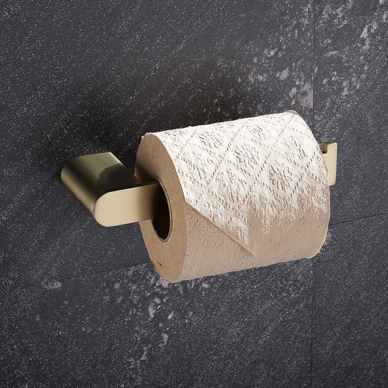 5 Bathroom Hardware Group - 304 , Corrosion Resistance, Modern Feature, Easy Install In Different Rooms, Brushed Gold Hue Scratch- Build, Appeal, Installation For Various Spaces, Glow