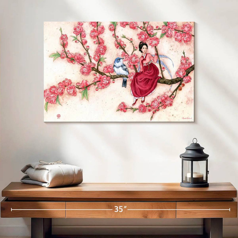 Kelan Peach Blossom, 16" H x 24" W