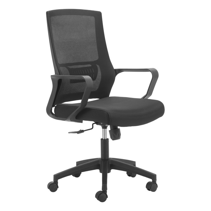 Ergonomic Mesh Office Chair Low Back Swivel Task Chair Rolling Workstation Seating Modern Design