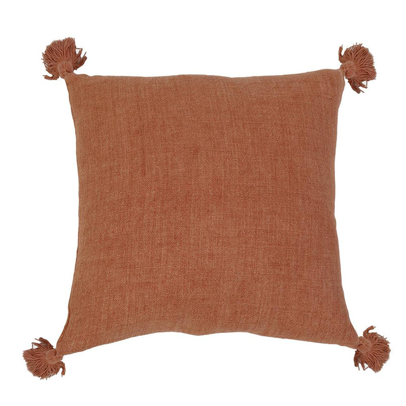 Montauk Square Pillow Cover & Insert, Terra Cotta