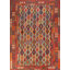 Tapis oriental réversible en laine Kilim 9 x 11