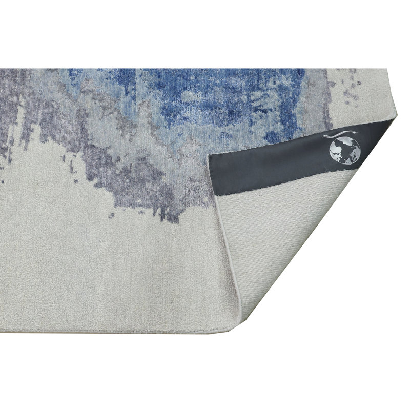 Handmade Wool Abstract Area Rug, Rectangle 10' x 14'