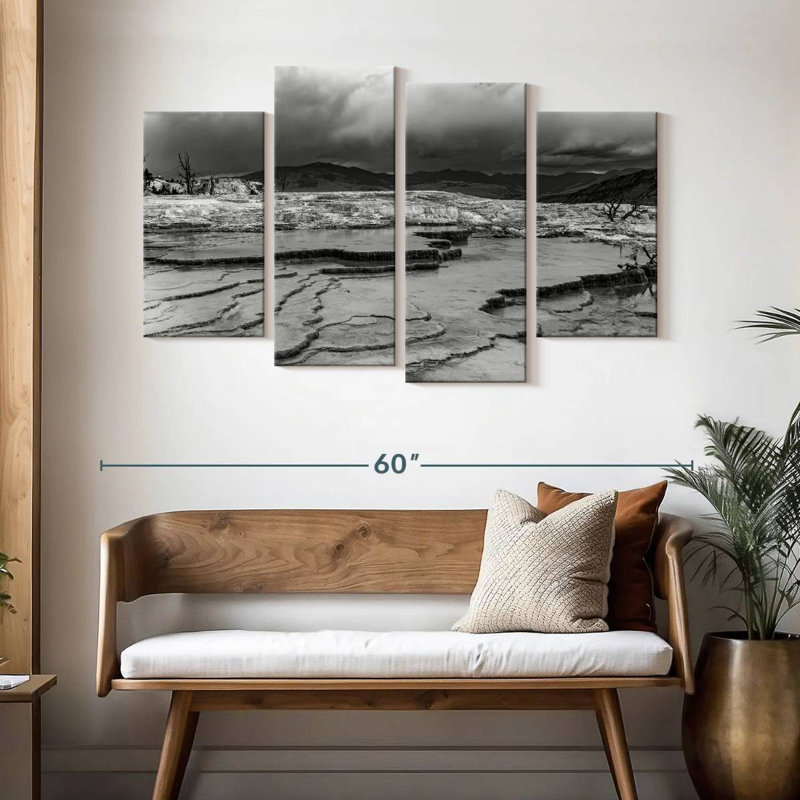 Alvord paysage rocheux monochrome, H 32 po x l 52 po