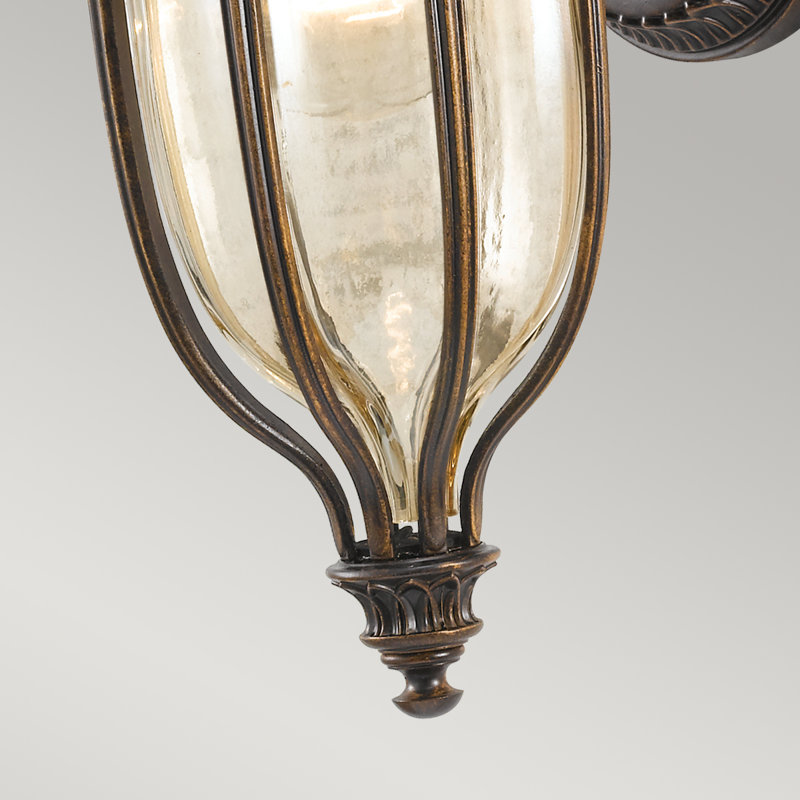 Carranza Walnut 38.1cm H Outdoor Wall Lantern
